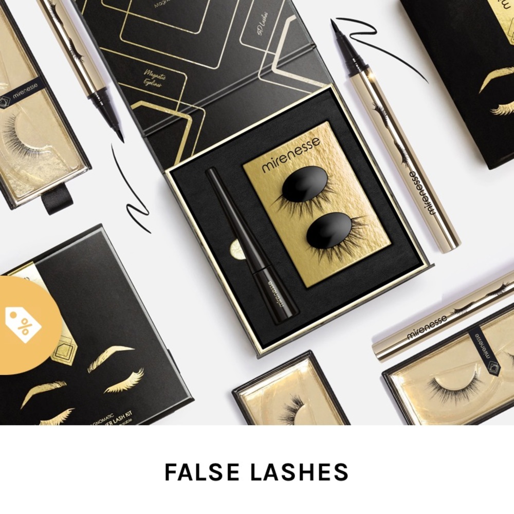 MIRENESSE Magnetic False Lashes - Camilla + liner + bonus pair of lashes